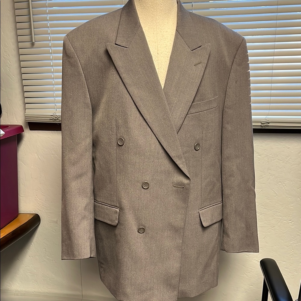 Cellini Men's Double-Breasted Blazer - Gray